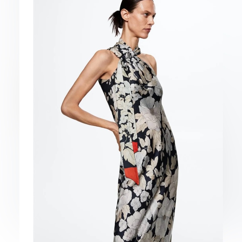 Mango Long Asymmetric Dress